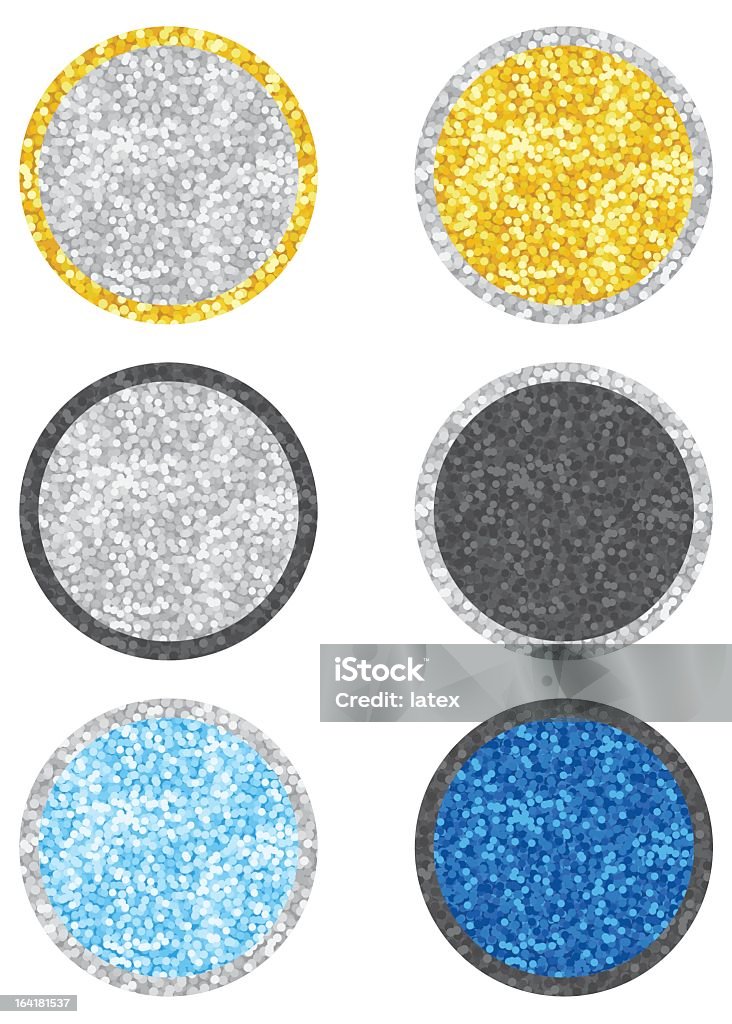 Glitter pegatinas - arte vectorial de Azul libre de derechos