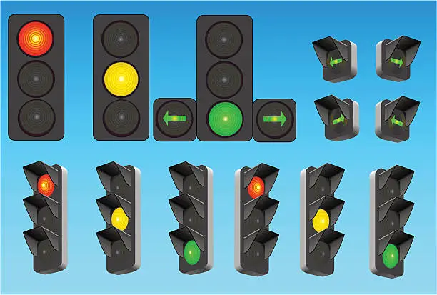 Vector illustration of Traffic lights