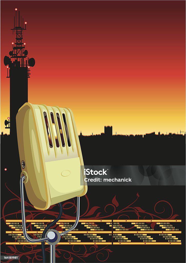 radiobackground - clipart vectoriel de 1950-1959 libre de droits