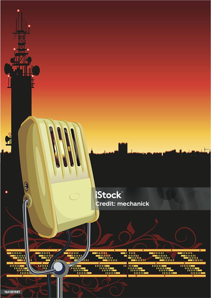 radiobackground - Vetor de 1950-1959 royalty-free