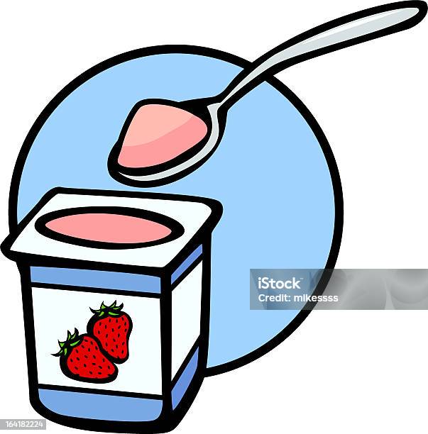 Yogurt Alla Fragola - Immagini vettoriali stock e altre immagini di Alimentazione sana - Alimentazione sana, Assaggiare, Bibita