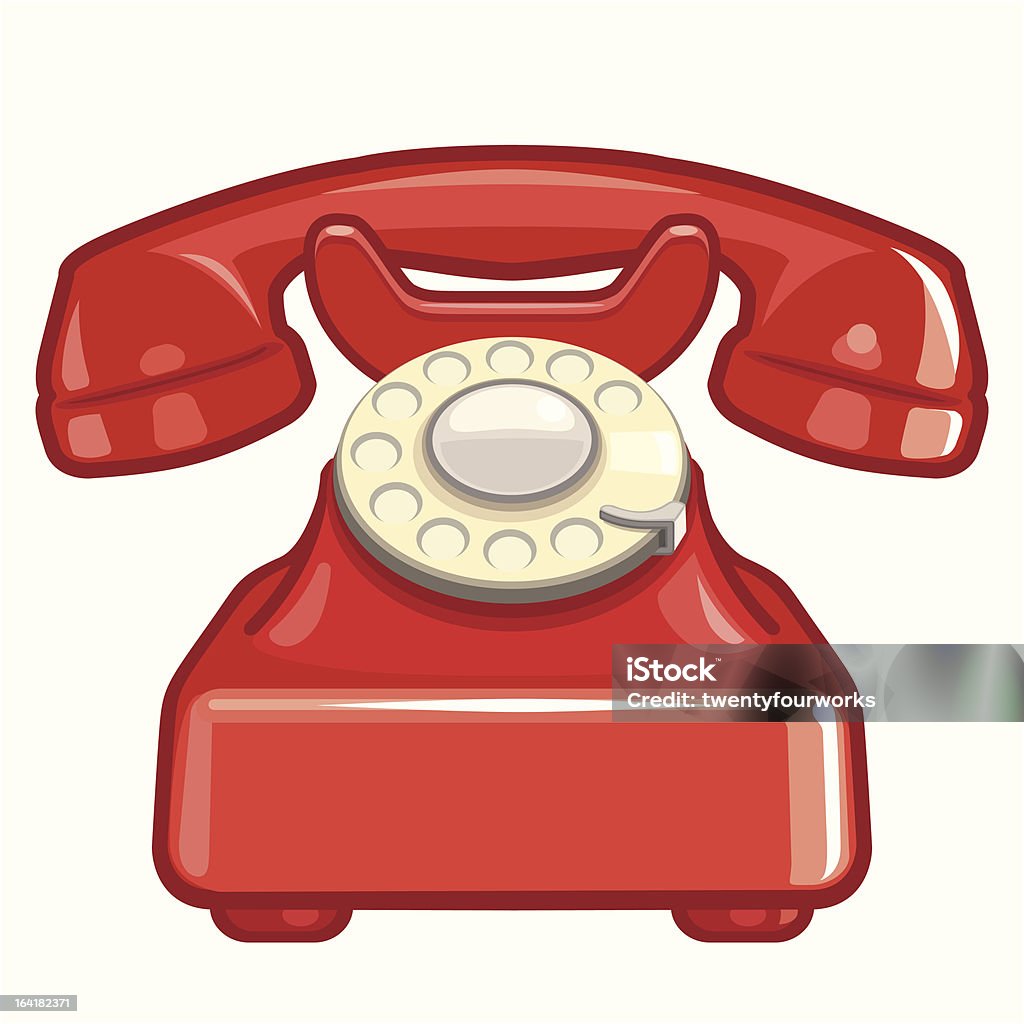 Red Rotary Phone A candy apple red rotary phone. Accidents and Disasters stock vector