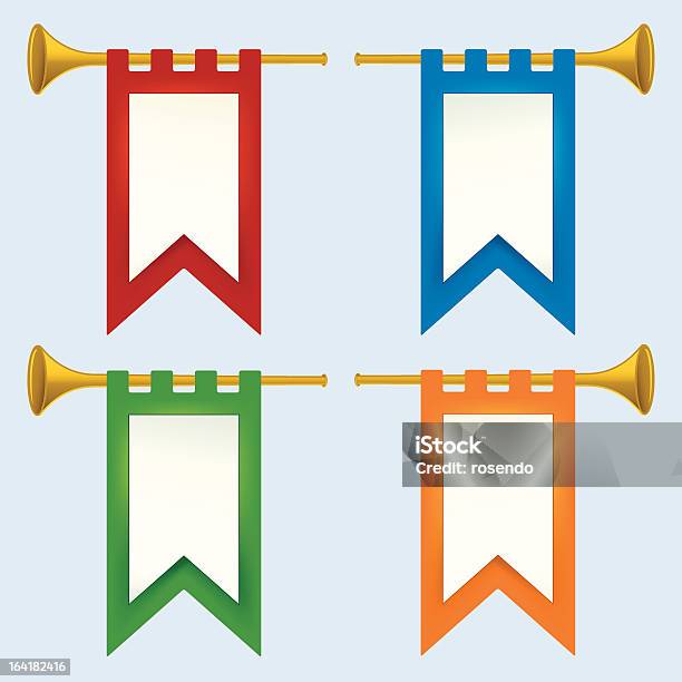 Музыкальная Труба Флаг Icon — стоковая векторная графика и другие изображения на тему Музыкальная труба - Музыкальная труба, Без людей, Векторная графика