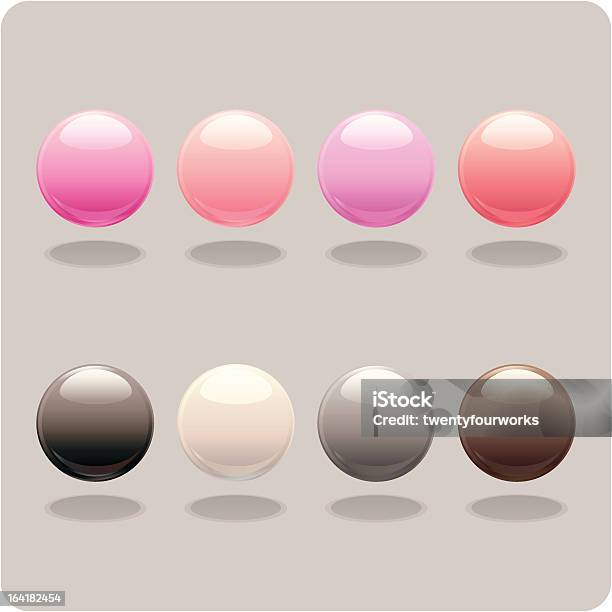 Neutral Pink Orbs Stock Illustration - Download Image Now - Black Color, Bouncing, Shiny