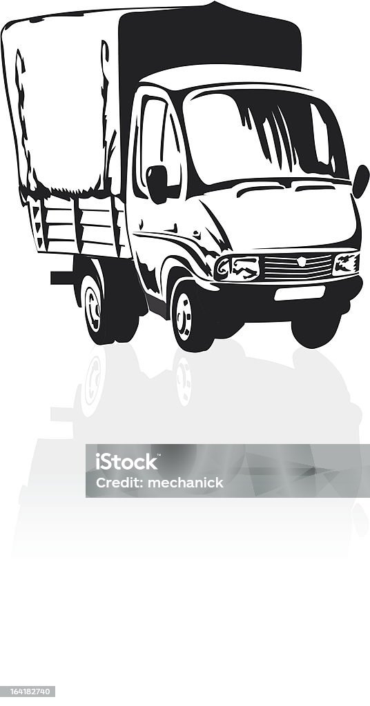 Cartoon camion de livraison/Fret - clipart vectoriel de Activité libre de droits