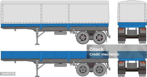 Przyczepy Do Przewożenia - Stockowe grafiki wektorowe i więcej obrazów Bez ludzi - Bez ludzi, Blacha falista - Żelazo, Ciężarówka transportowa