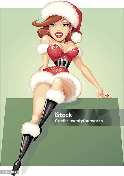 Sexy Santa Stock Vektor Art und mehr Bilder von Weihnachtsmann - Weihnachtsmann, Sinnlichkeit, Sexsymbol