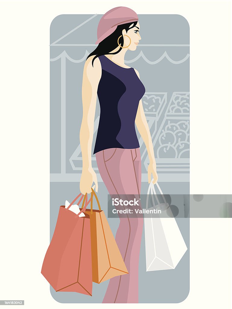 Illustrazione dello Shopping di serie - arte vettoriale royalty-free di Abbigliamento