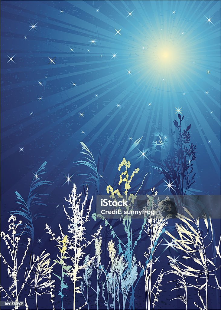 夜の風景ベクトル - しぶきのロイヤリティフリーベクトルアート