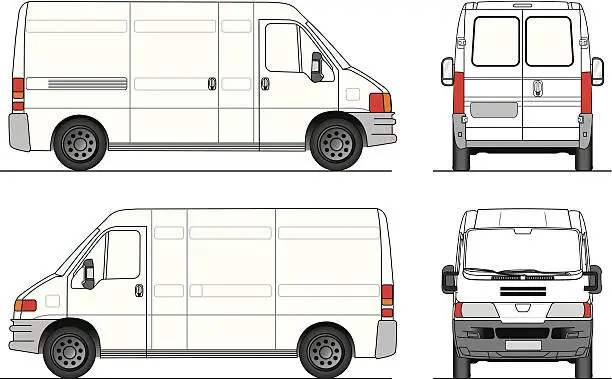 Vector illustration of pickup truck