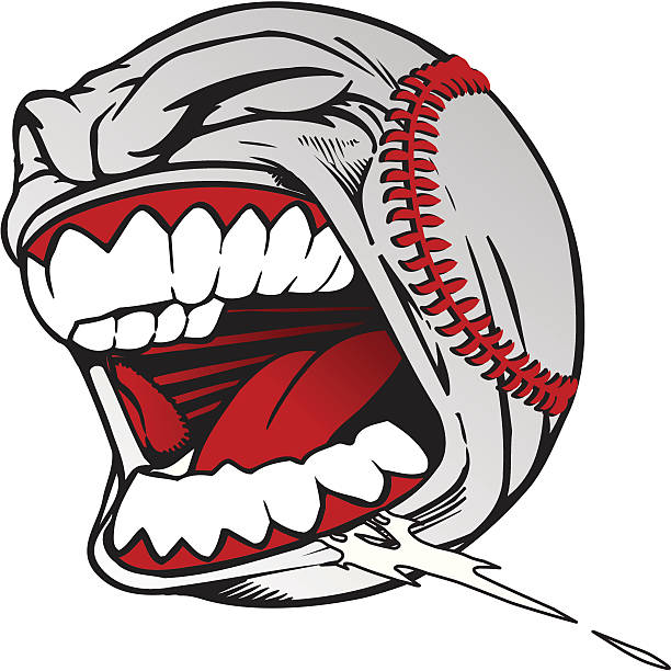 Screaming Baseball "Screaming baseball in EPS, CS2, PDF and Hi Res JPEG" softball homerun stock illustrations