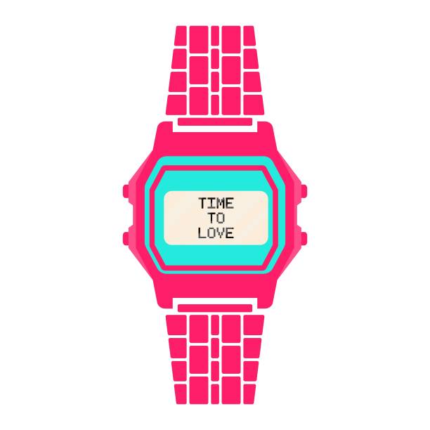 istock 90s 00s wrist watch illustration isolated on white background 1641831664