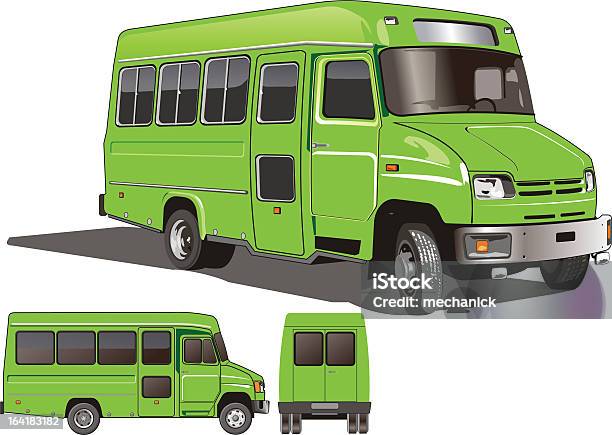 Cityminibus Stock Vektor Art und mehr Bilder von Bus - Bus, Reisebus, Bollerwagen
