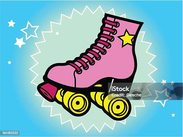 80ties Style Roller Skate Stock Illustration - Download Image Now - Roller Skate, Roller Skating, Inline Skate