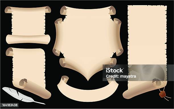 Parchemin Ancien Vecteurs libres de droits et plus d'images vectorielles de Armoiries - Armoiries, Art, Art et Artisanat