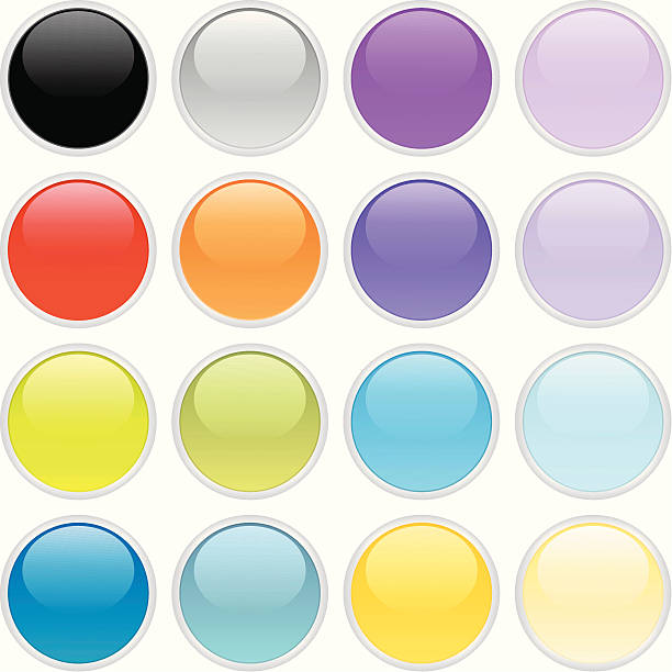 Glossy Buttons vector art illustration