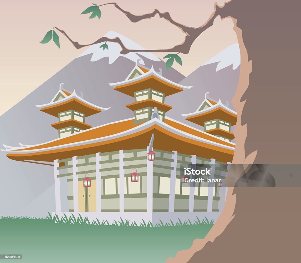 Пагода - Векторная графика Корея роялти-фри