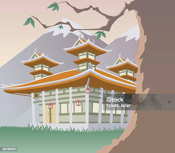 Пагода — стоковая векторная графика и другие изображения на тему Корея - Корея, Храм, Культура Кореи