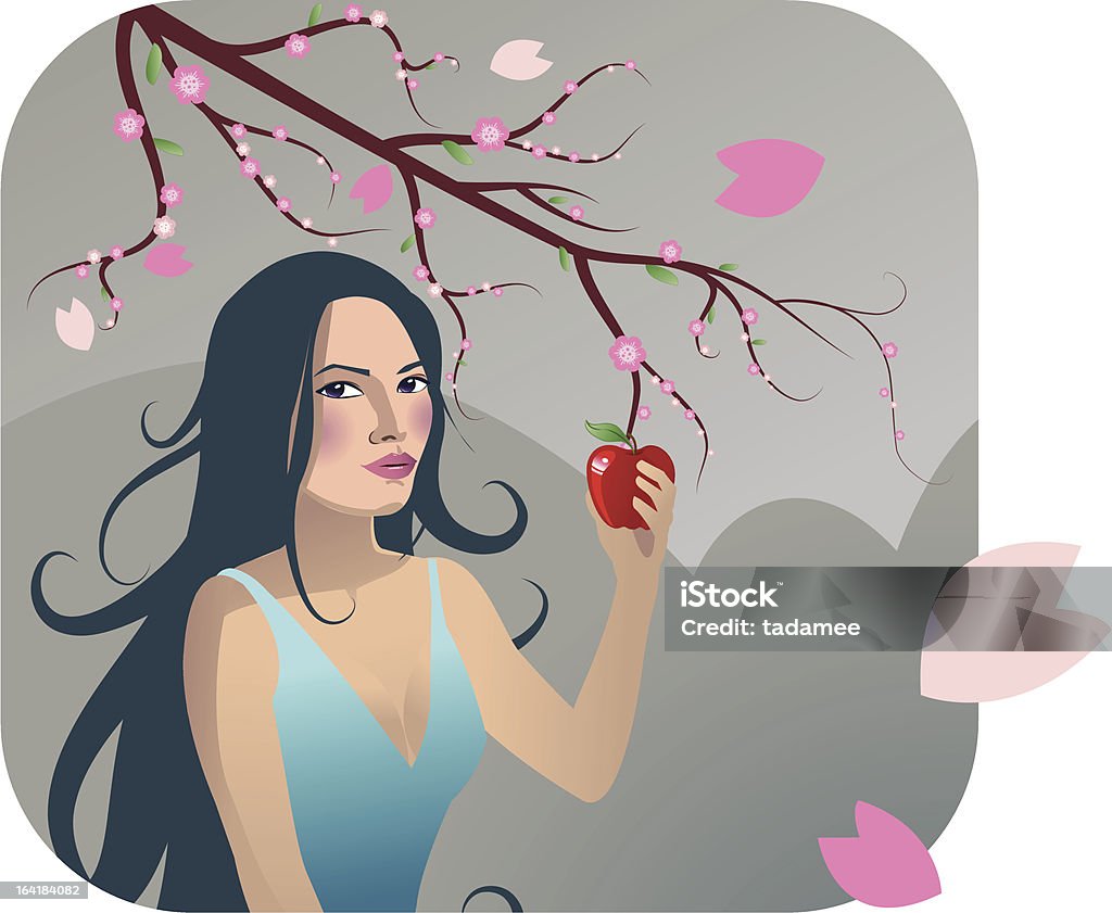 Apple-Eve - arte vectorial de Adulto libre de derechos