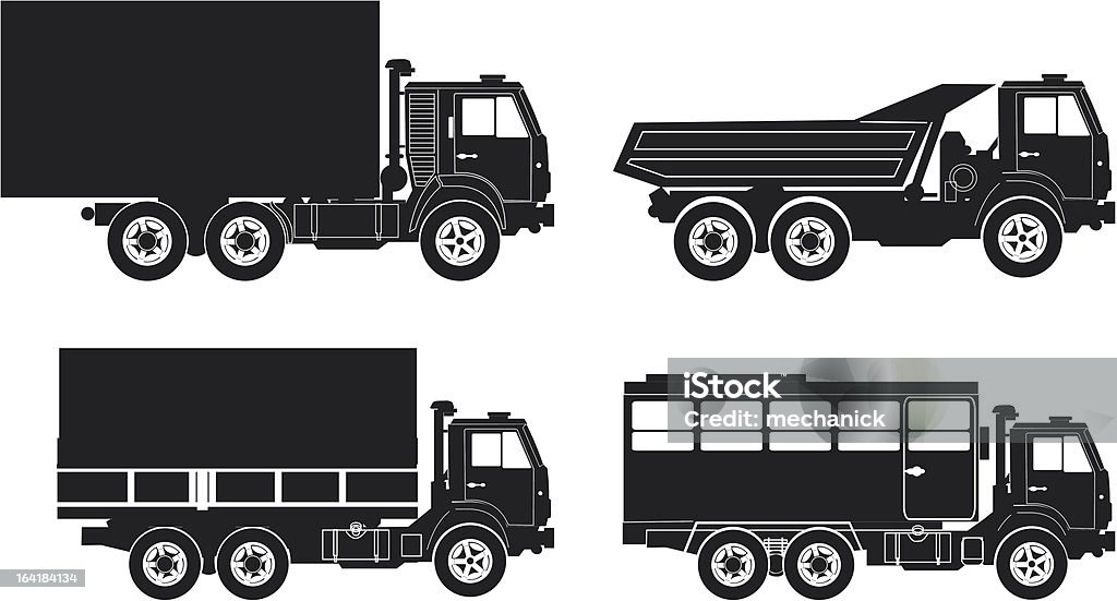 Les camions - clipart vectoriel de Camion-benne libre de droits