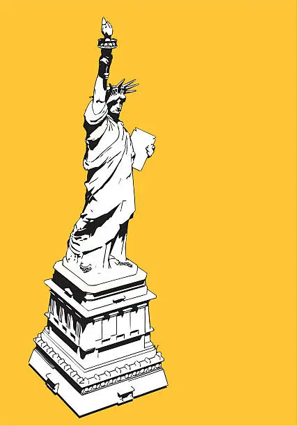 Vector illustration of Vector Statue of Liberty