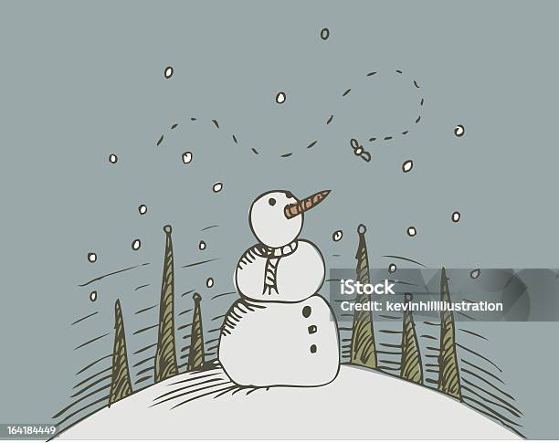눈사람 날기에 대한 스톡 벡터 아트 및 기타 이미지 - 날기, 눈사람, 12월