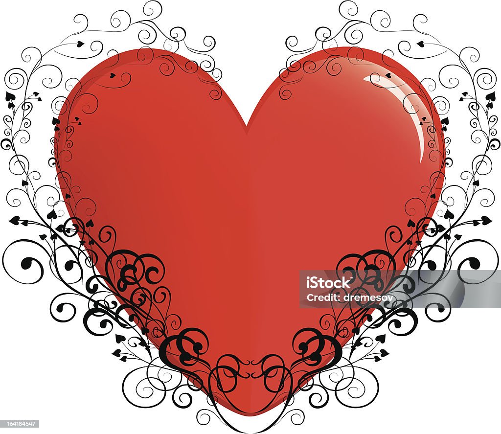 Forma de coração Dia dos Namorados - Royalty-free Abstrato arte vetorial