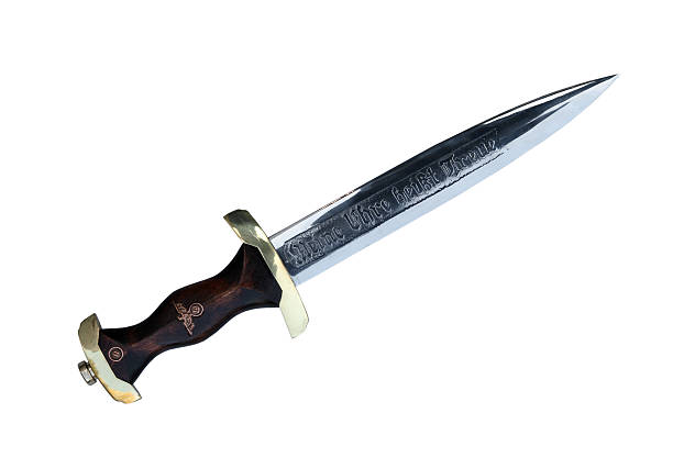 istock Antique vintage dagger knife with silver blade 164184693