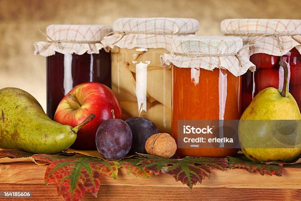 Fruit Preserves Stock Photo - Download Image Now - Apple - Fruit, Canned Food, Canning