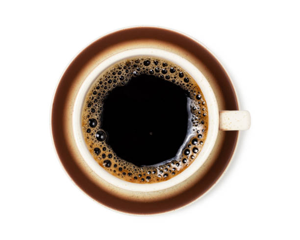 istock coffee cup top view  isolated on white background. with clipping path. 1641867248