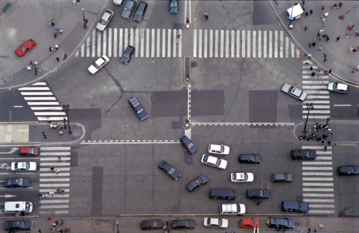 Road Intersection in Paris, France