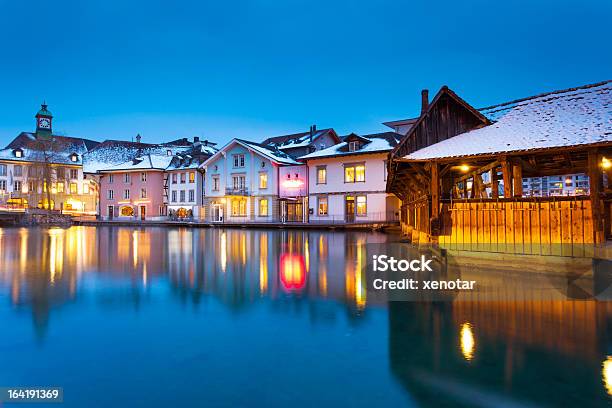 Spokojną Noc W Szwajcarii - zdjęcia stockowe i więcej obrazów Zima - Zima, Jezioro Thun, Szwajcaria
