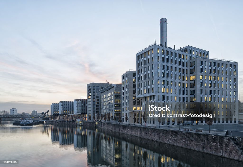 사무실 건물, Westhafen, 독일 프랑크푸르트행 - 로열티 프리 강 스톡 사진