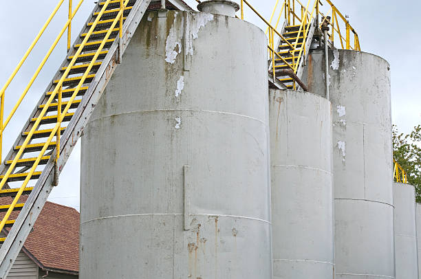 istock Fuel storage tanks and ladders 164191790