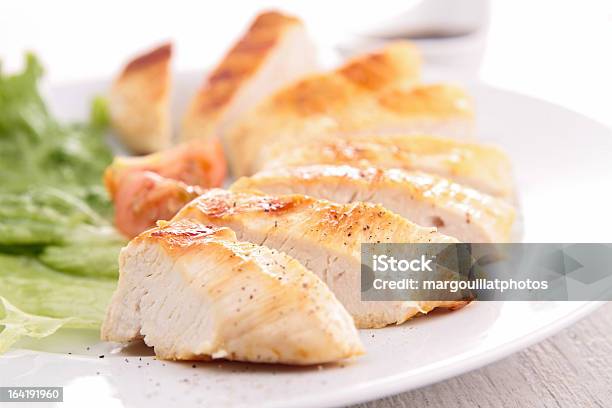 Grilled Silce Of Chicken And Sauce Stock Photo - Download Image Now - Chicken Saute, Appetizer, Chicken Breast