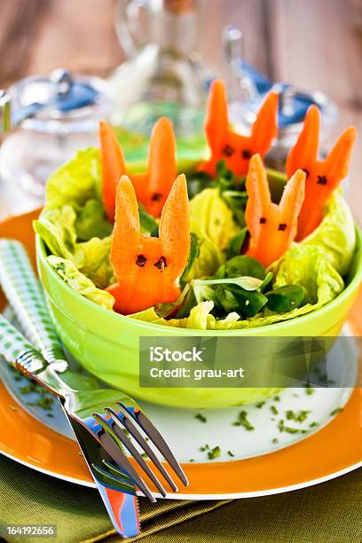 Easter Salad For Kids Stock Photo - Download Image Now - Carrot, Crockery, Cultures