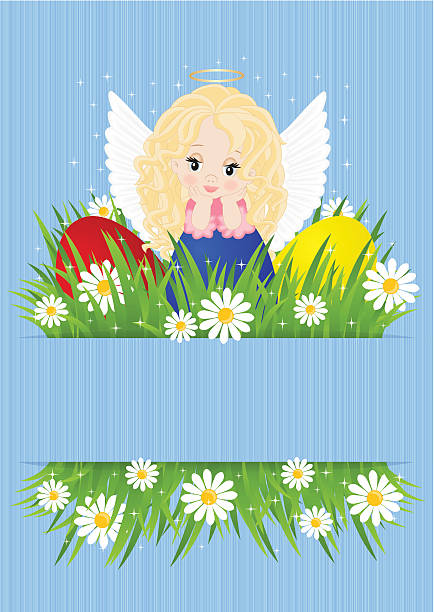 ilustraciones, imágenes clip art, dibujos animados e iconos de stock de tarjeta de felicitación de pascua - christianity orthodox church backgrounds blue