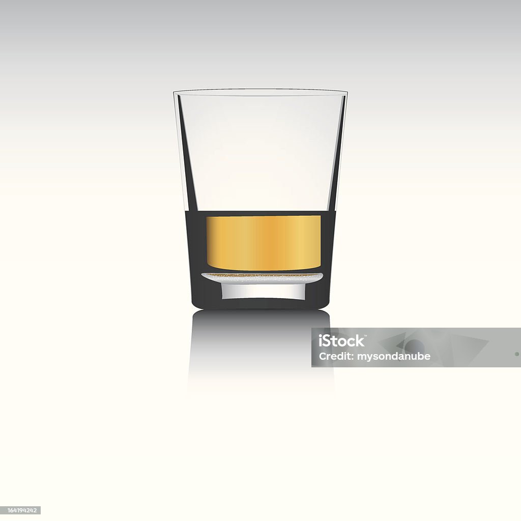 3 D Wektor whisky glass.separated layers.editable. - Grafika wektorowa royalty-free (Kieliszek)