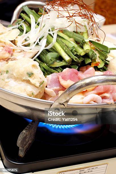 Japanesestyle Hot Pot With Chicken Stock Photo - Download Image Now - Appliance, Chicken - Bird, Chicken Meat