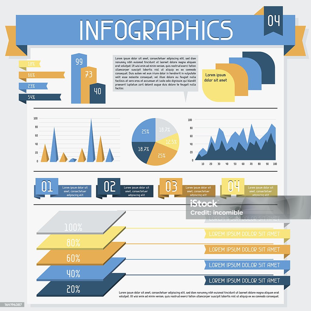 Infografiken Elemente-Kollektion. Set 4. - Lizenzfrei Analysieren Vektorgrafik