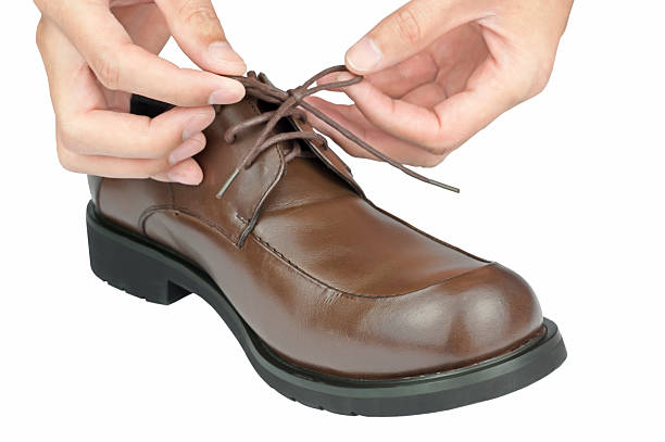istock Funky brown Shoes on White Background 164196942