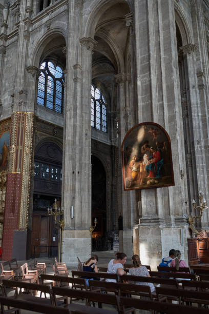 Paris - The Church of St. Eustache Paris, France - July 14, 2023 - The Church of St. Eustache was built between 1532 and 1632. église saint eustache stock pictures, royalty-free photos & images