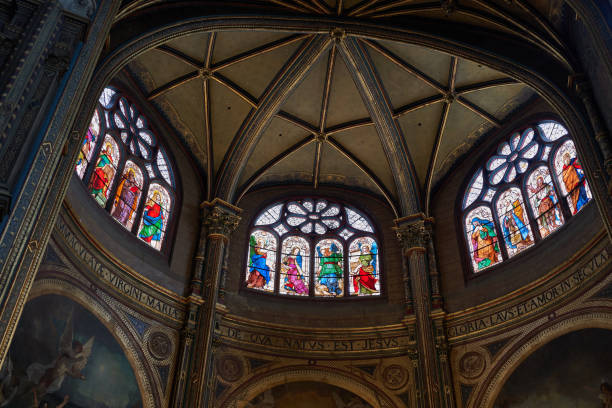 Paris - The Church of St. Eustache Paris, France - July 14, 2023 - The Church of St. Eustache was built between 1532 and 1632. église saint eustache stock pictures, royalty-free photos & images