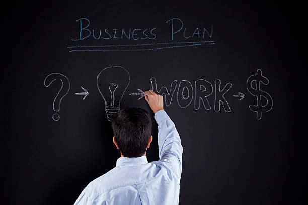 istock Businessman with ideas for success 164197614