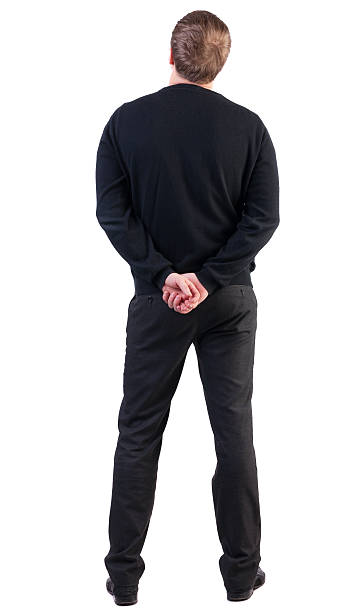 istock back view of Business man  looks ahead 164197994