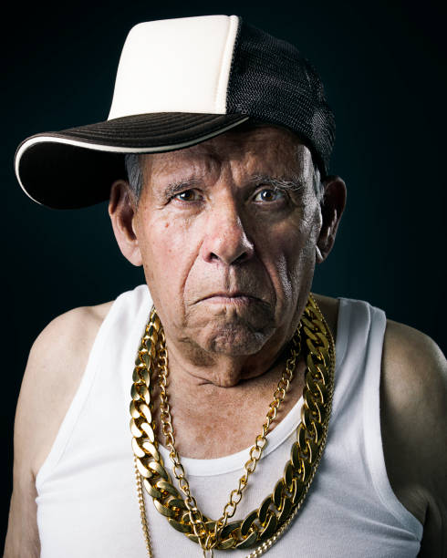 oldschool - bling bling hip hop grandfather rap imagens e fotografias de stock