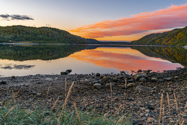 istock Autumn at Langfjorden, Norway. 1642035111