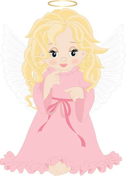 Vector illustration of little angel
