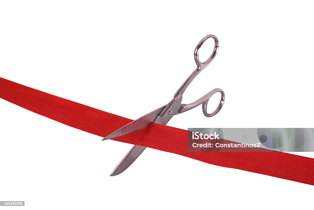 Scissors And Ribbon Stock Photo - Download Image Now - Beginnings,  Business, Celebration - iStock