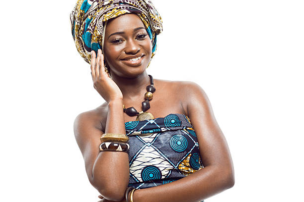 Attractive young African-american fashion model.